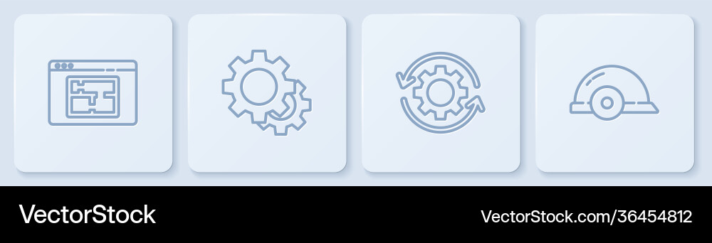 Workflow Gears & Arrows vector image