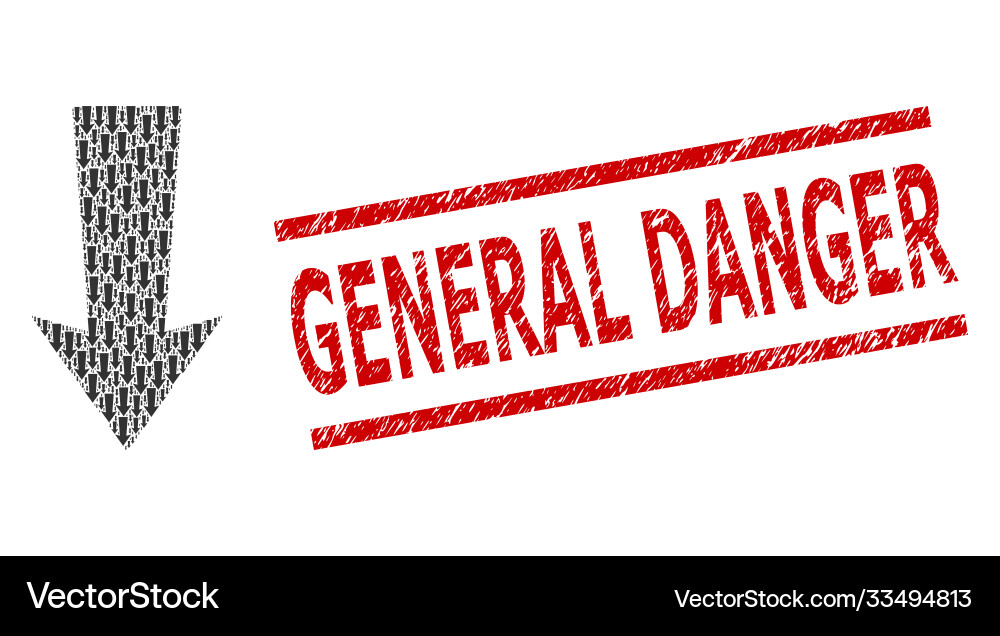 Arrow down recursive composition Arrow down recursive composition vector image