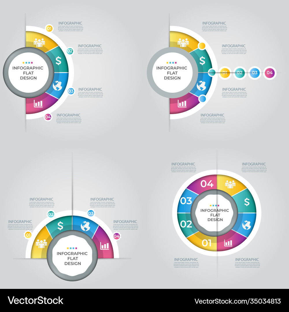 Business data visualization process chart Business data visualization process chart vector image