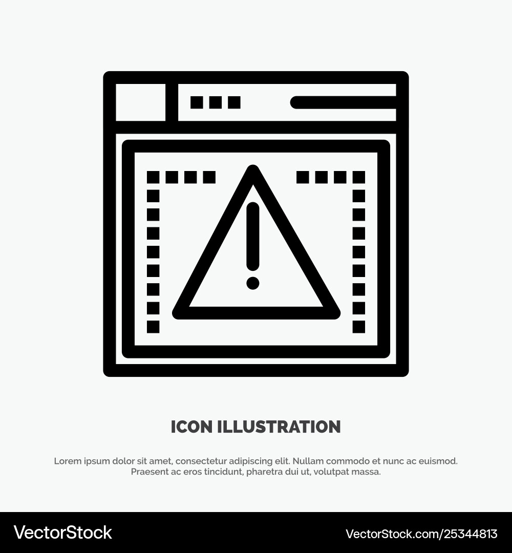 Computing coding error line icon Computing coding error line icon vector image