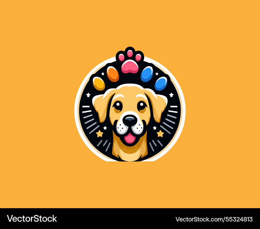 Dog logo design template Royalty Free Vector Image