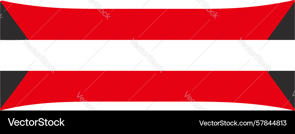 Dynamic red and black curved flag design Vector Image