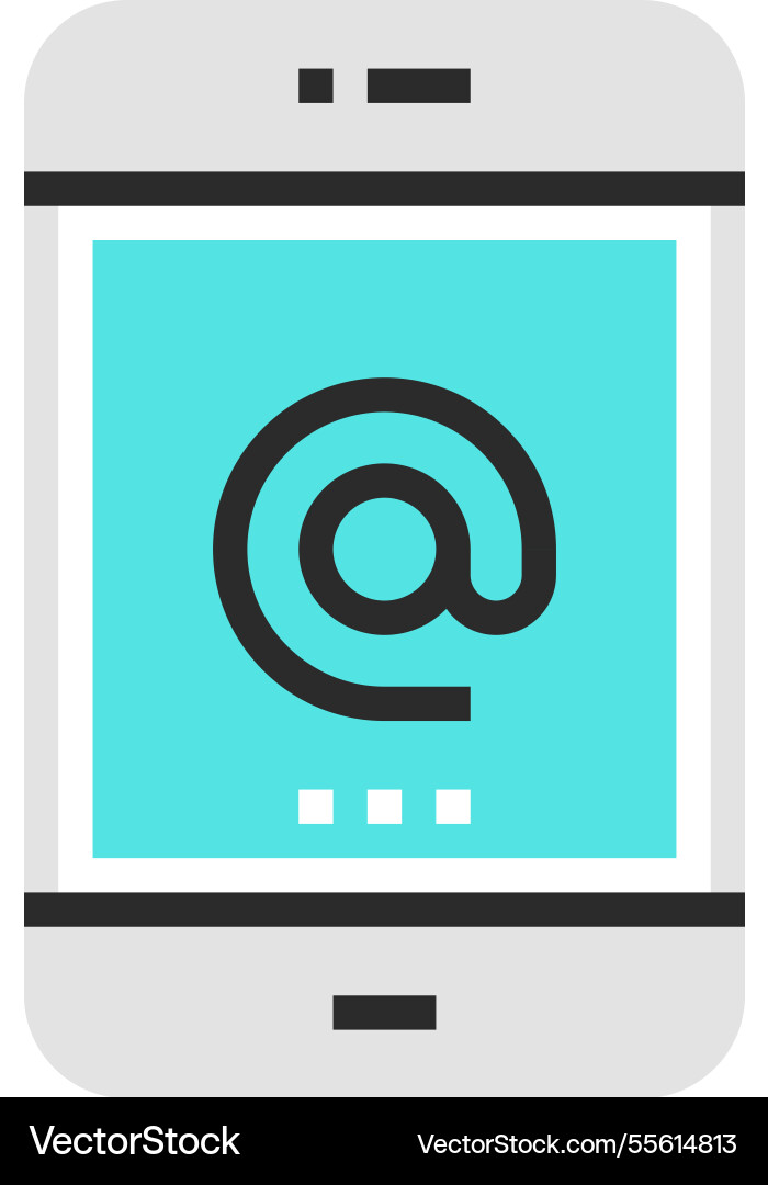 Email message flat line web icon concept Email message flat line web icon concept vector image
