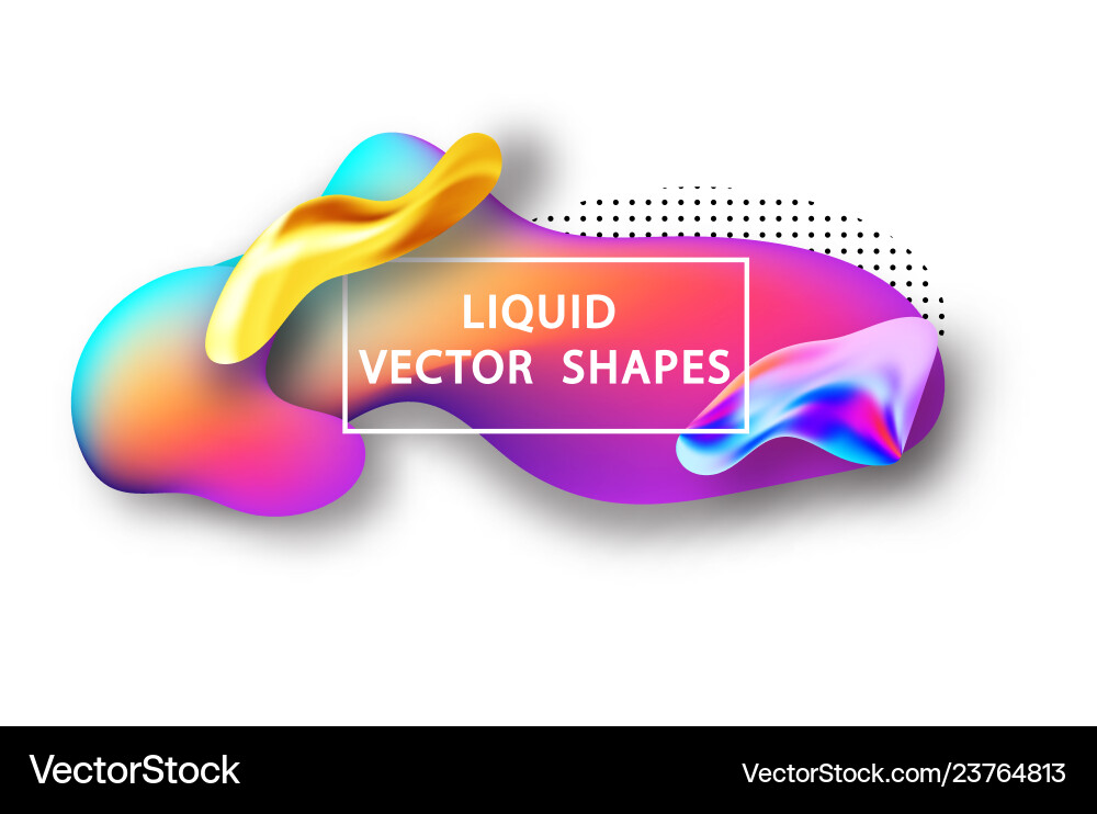 Fluid shape layout isolated template set Fluid shape layout isolated template set vector image