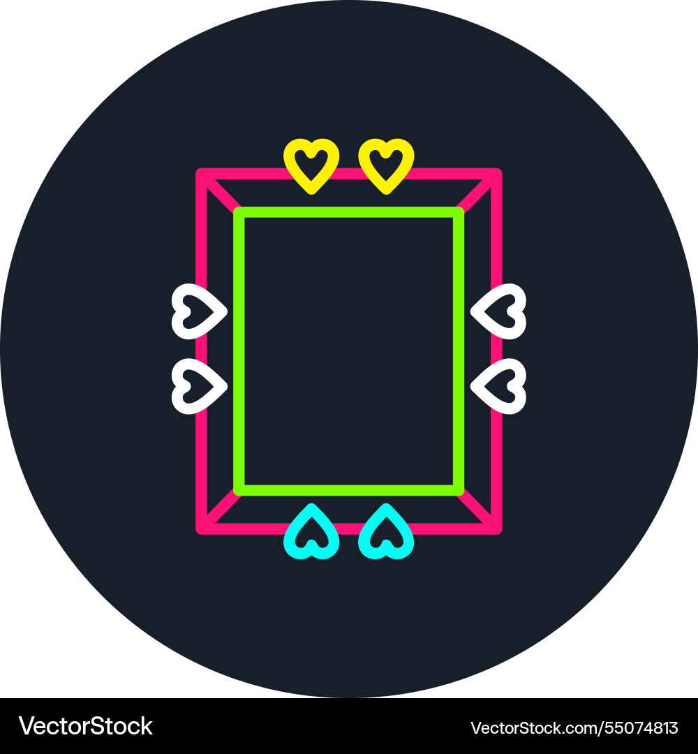 Frame line multi color icon Vector Image