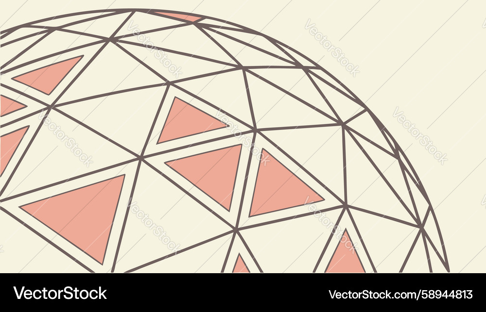 Geometric dome structure abstract triangular Vector Image