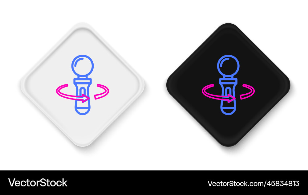 Line vr controller game icon isolated on white Vector Image