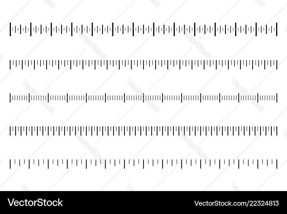 Measurement Scale with Ruler Marks Vector Image
