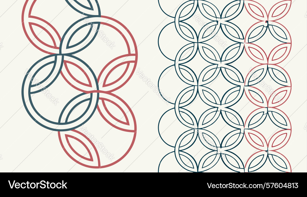 Set of geometric circular pattern textures design vector image