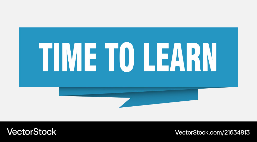 Time to learn vector image