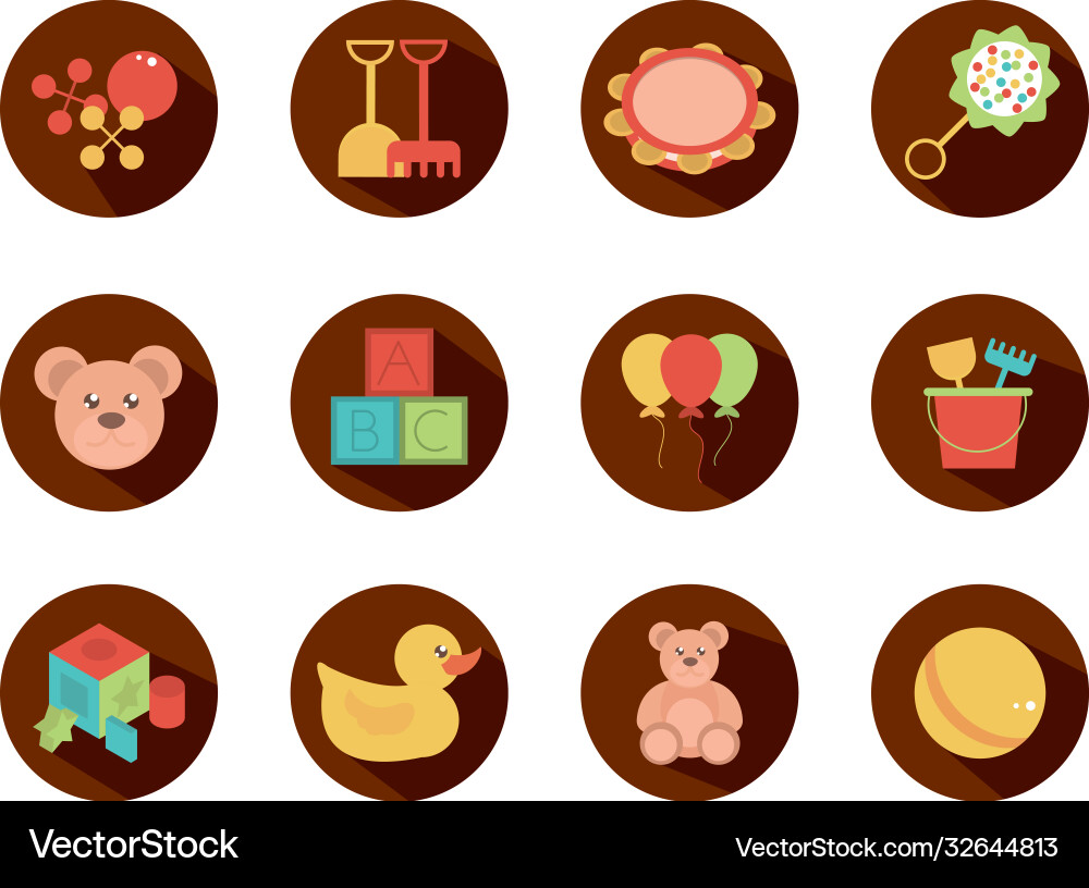 Toy object for small children to play block Vector Image