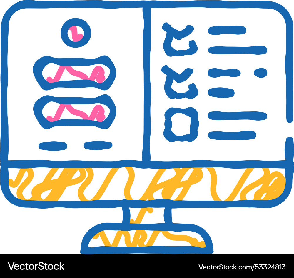 Usability testing ux ui design icon doodle Usability testing ux ui design icon doodle vector image