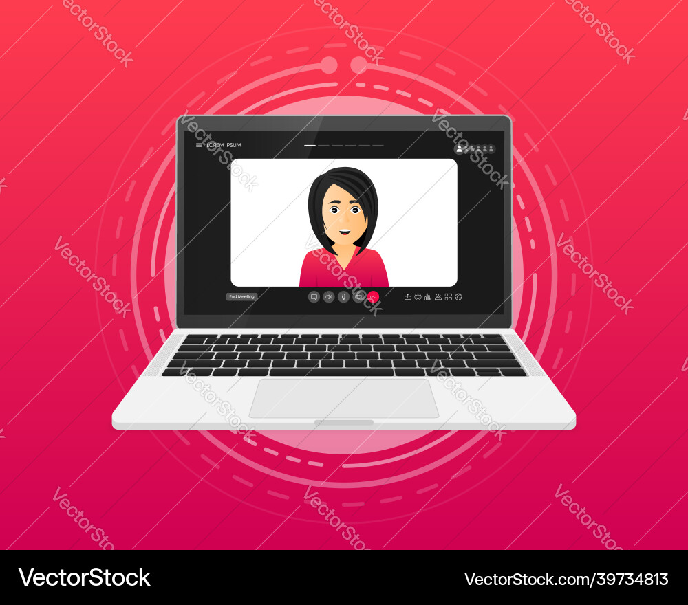 Video chat user interface calls window Video chat user interface calls window Vector Image