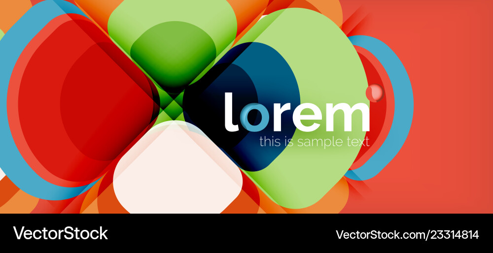 Abstract background - geometric multicolored round Vector Image