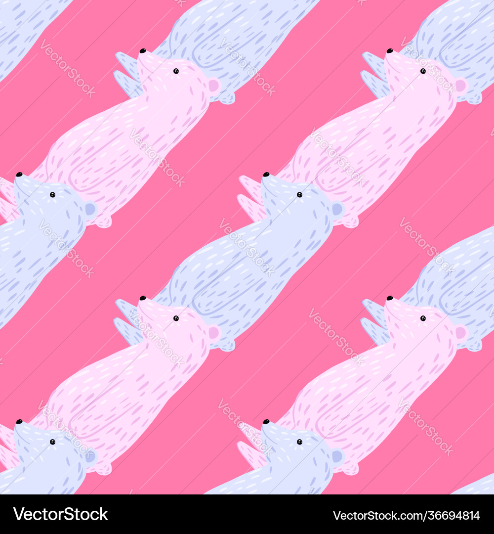 Abstract exotic zoo seamless pattern with pink Abstract exotic zoo seamless pattern with pink vector image