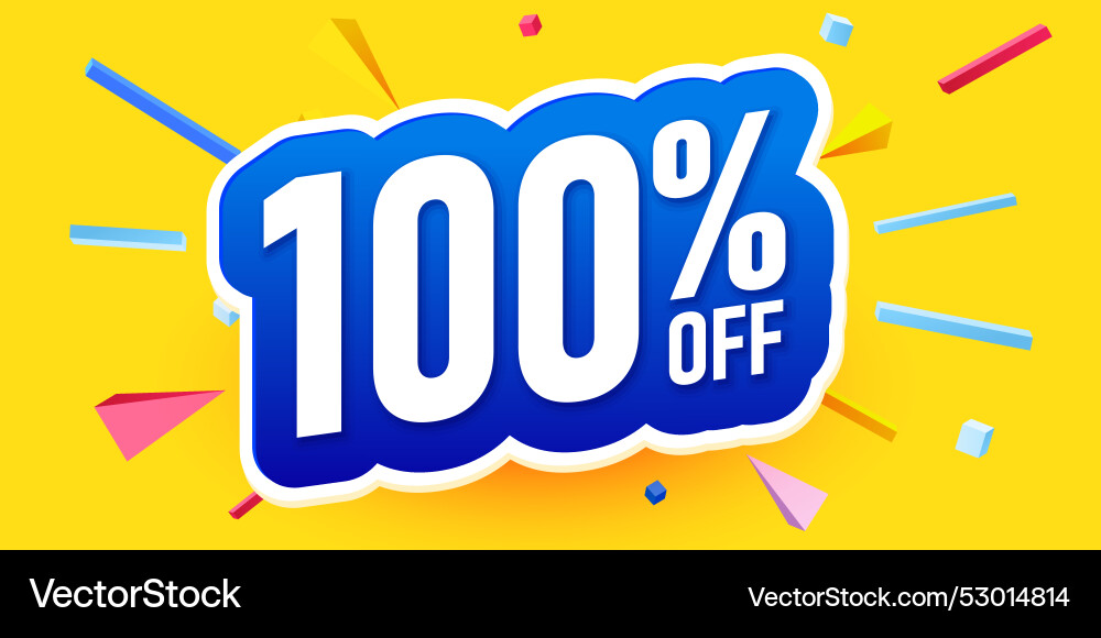 Bold Schriftzeichen mit Text 100 Prozent off mega Bold Schriftzeichen mit Text 100 Prozent off mega vektorbild