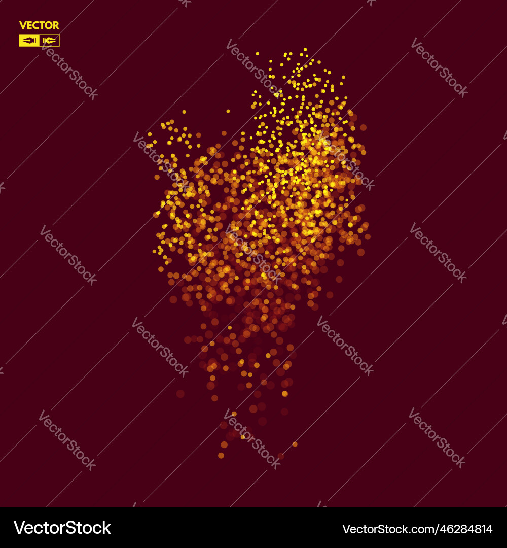 Chaotic particles in empty space dynamic vector image