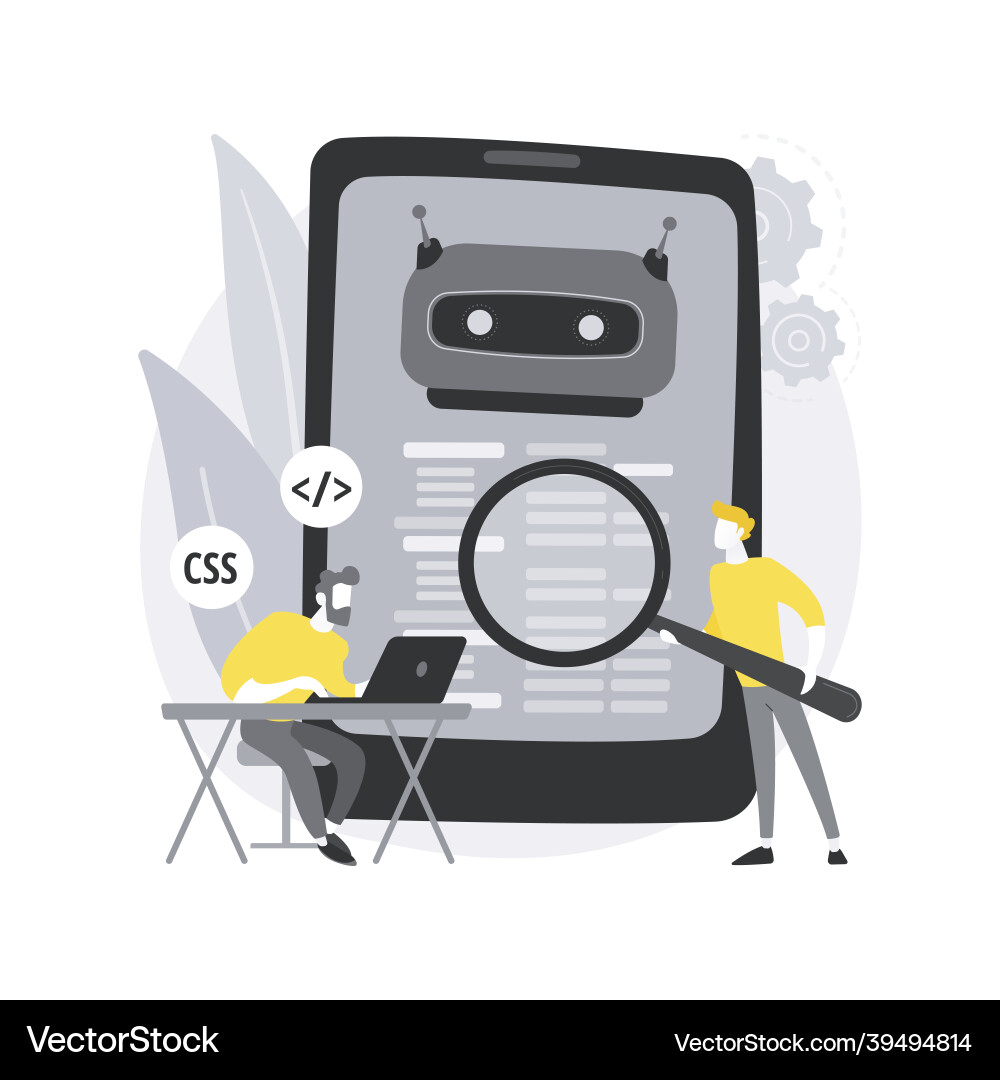 Chatbot app development abstract concept Chatbot app development abstract concept vector image