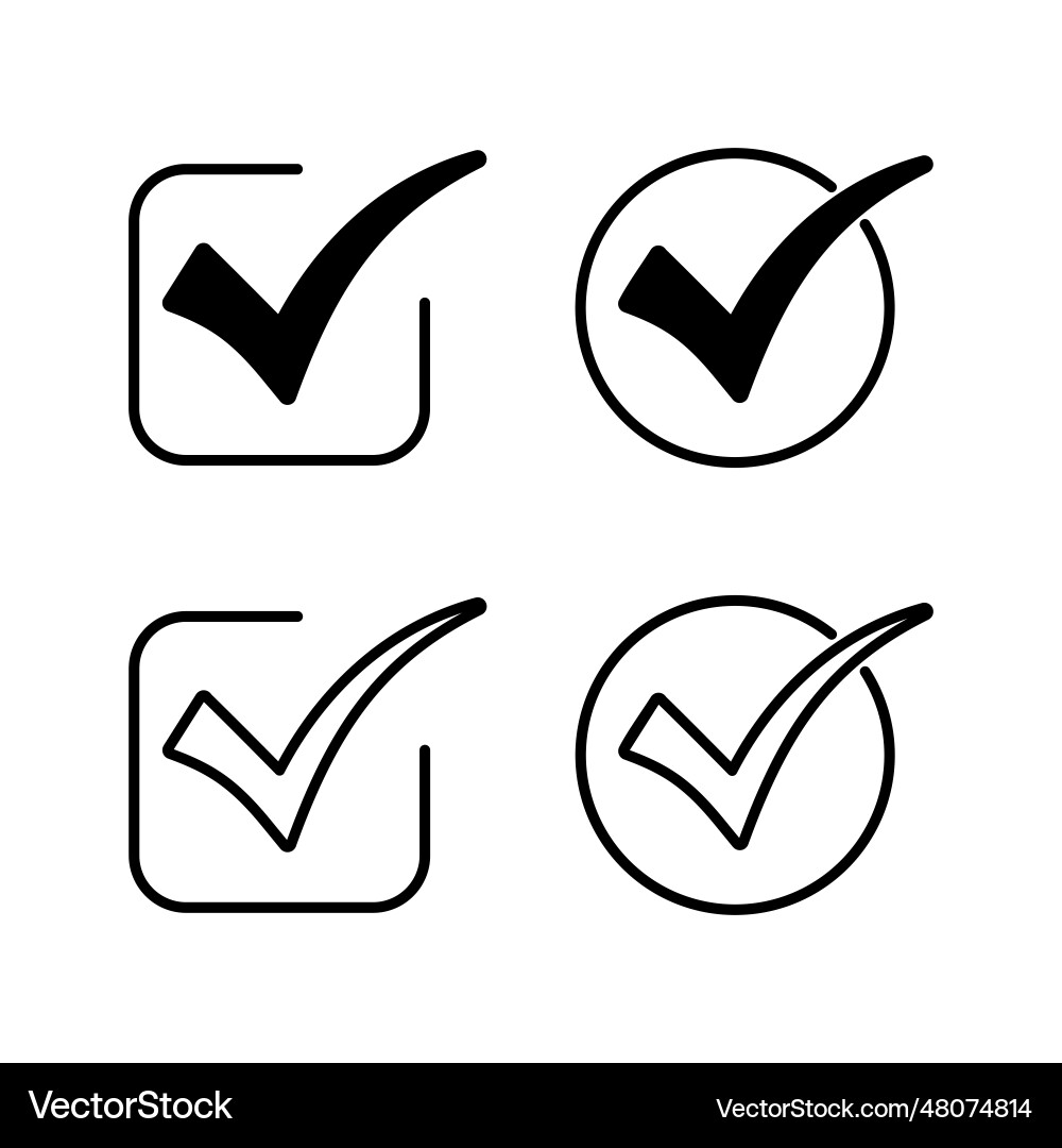 Check icon mark list button Check icon mark list button vector image