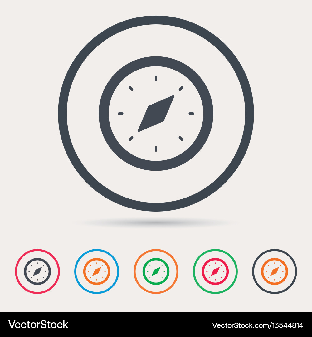 Compass icon navigation device sign vector image