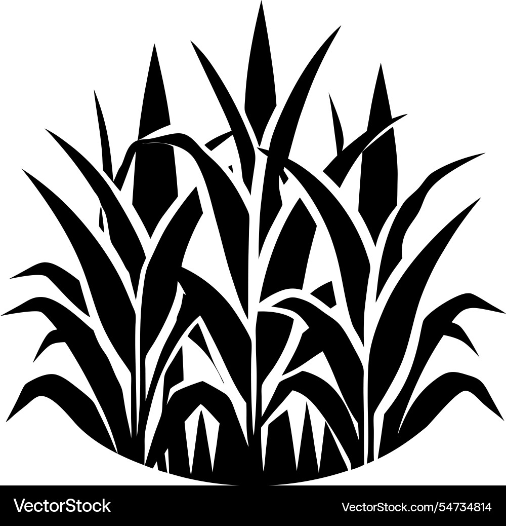 Cornfield schwarz und weiß Silhouette Design Cornfield schwarz und weiß Silhouette Design vektorbild