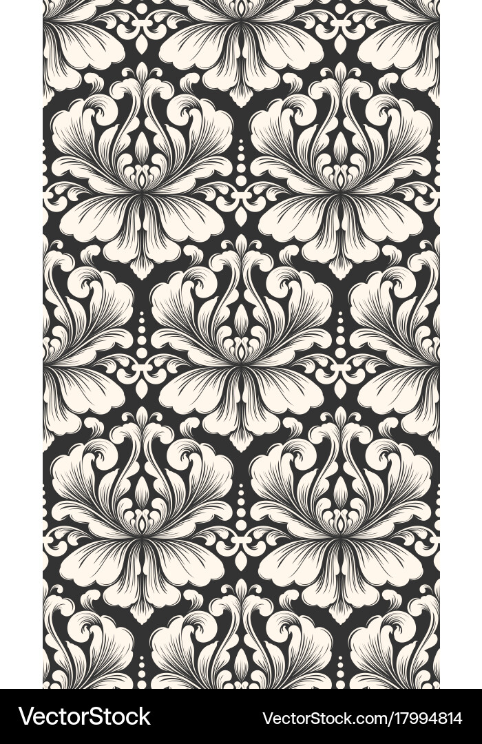 Damask seamless pattern background Vector Image