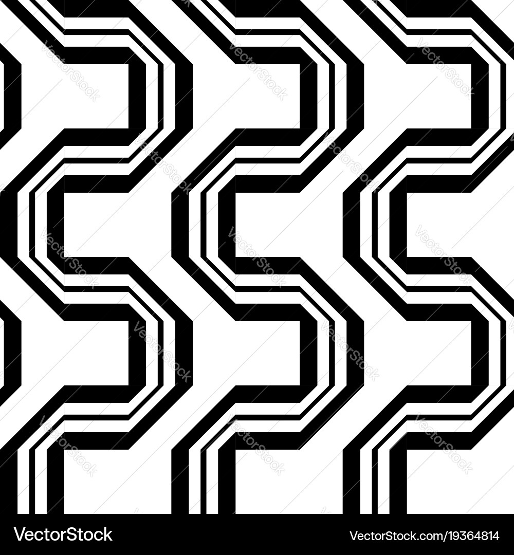 Design seamless monochrome zigzag pattern Vector Image