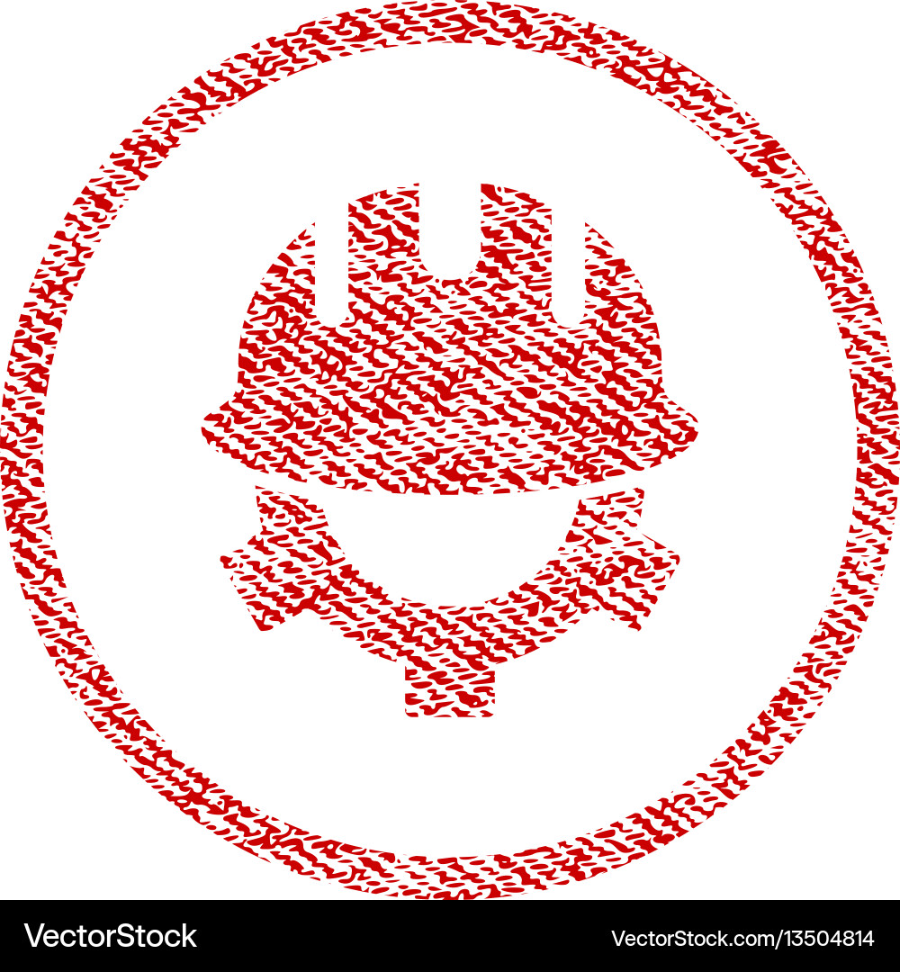 Development helmet fabric textured icon Development helmet fabric textured icon vector image