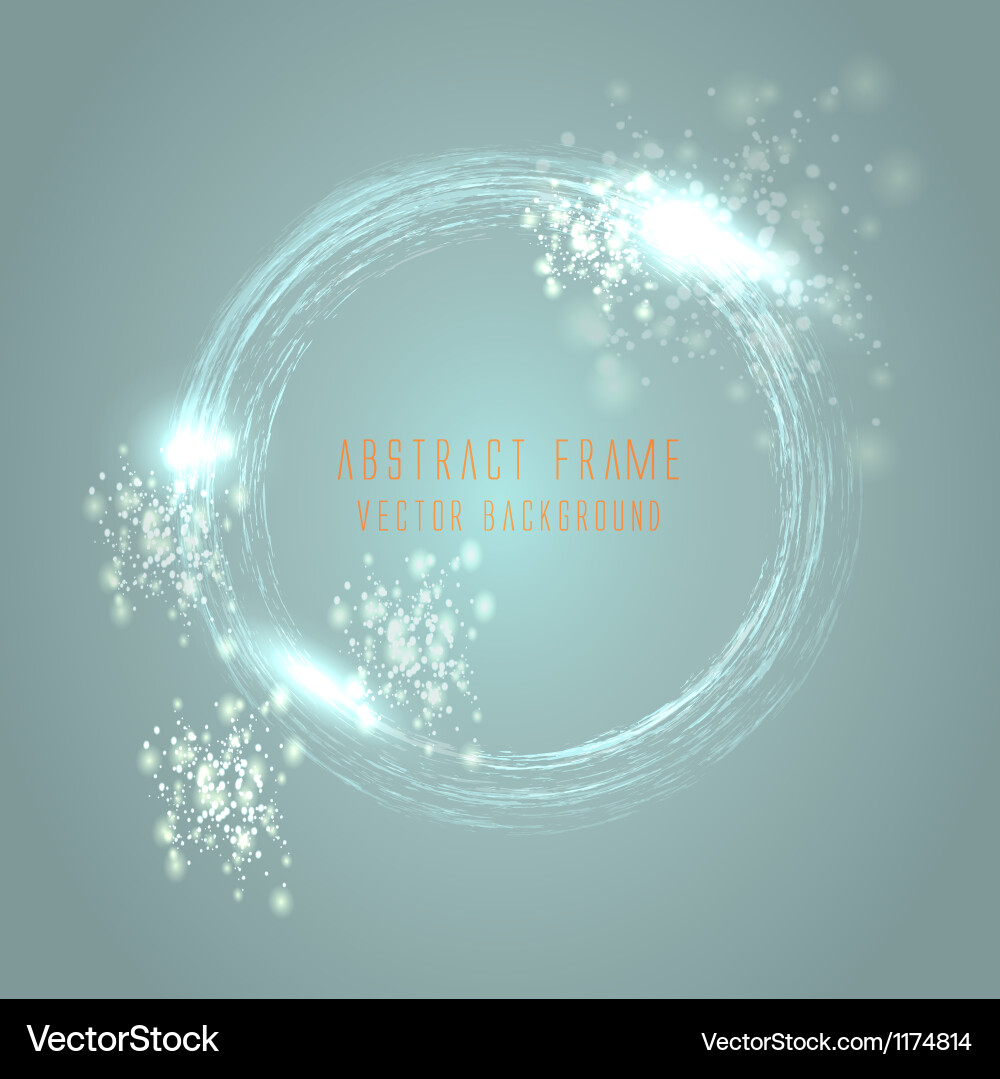 Dynamic Light Circle Frame Vector Image