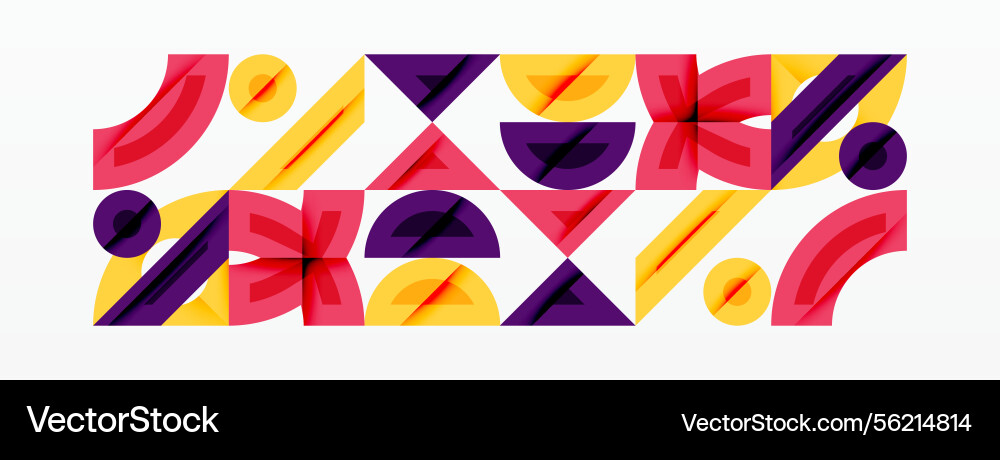 Geometric shapes repeat creating vibrant pattern Geometric shapes repeat creating vibrant pattern vector image