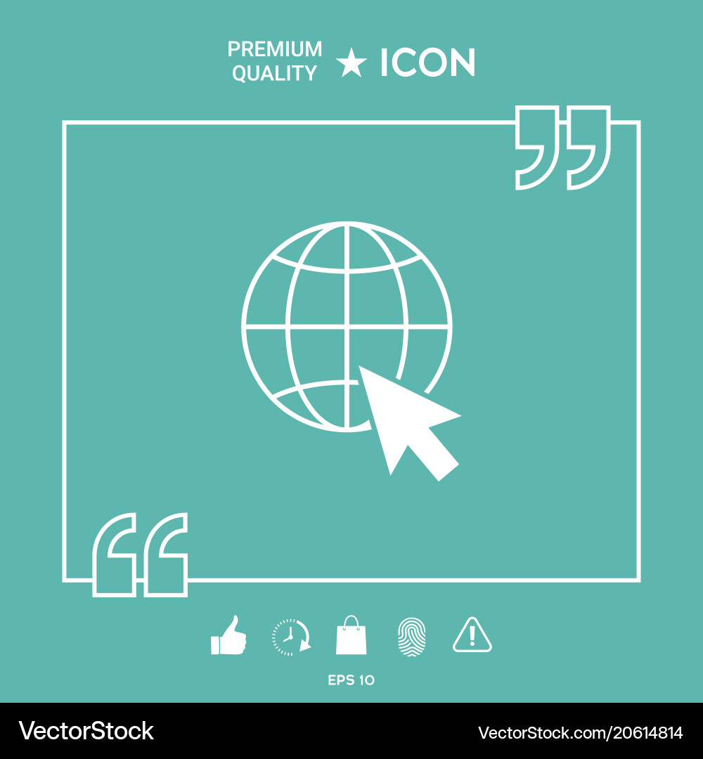 Go to web internet icon Go to web internet icon vector image