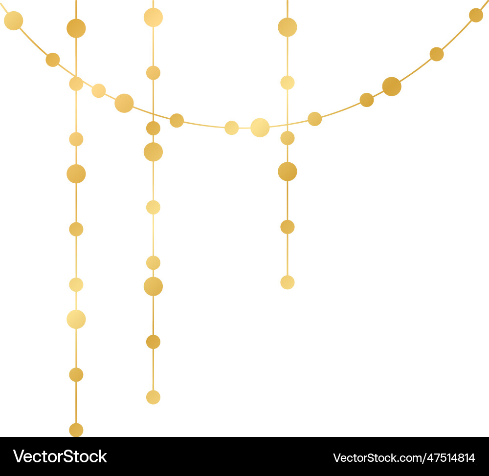 Horizontal border of abstract gold string light Horizontal border of abstract gold string light Vector Image