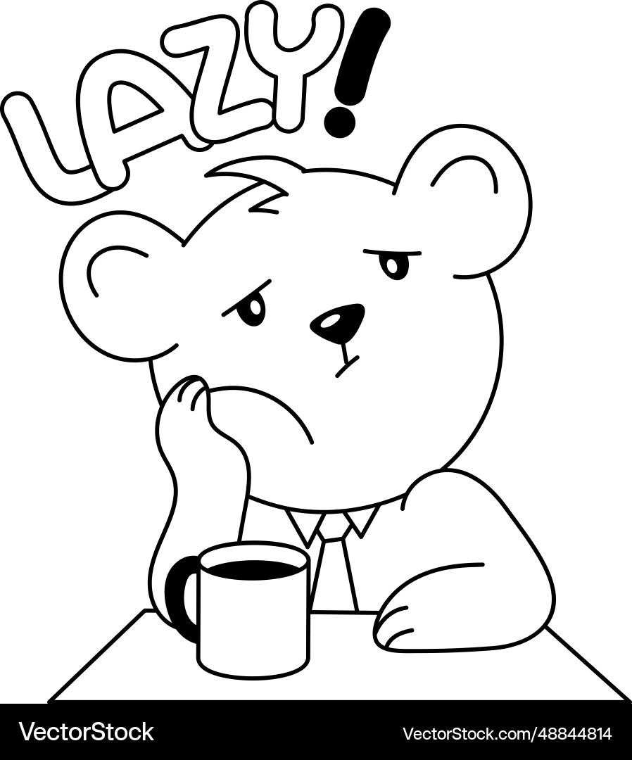 Lazy feeling vector image