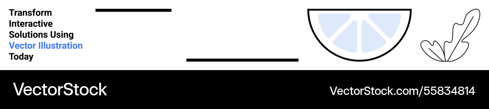 Minimalist half-lemon slice with clean lines Minimalist half-lemon slice with clean lines vector image