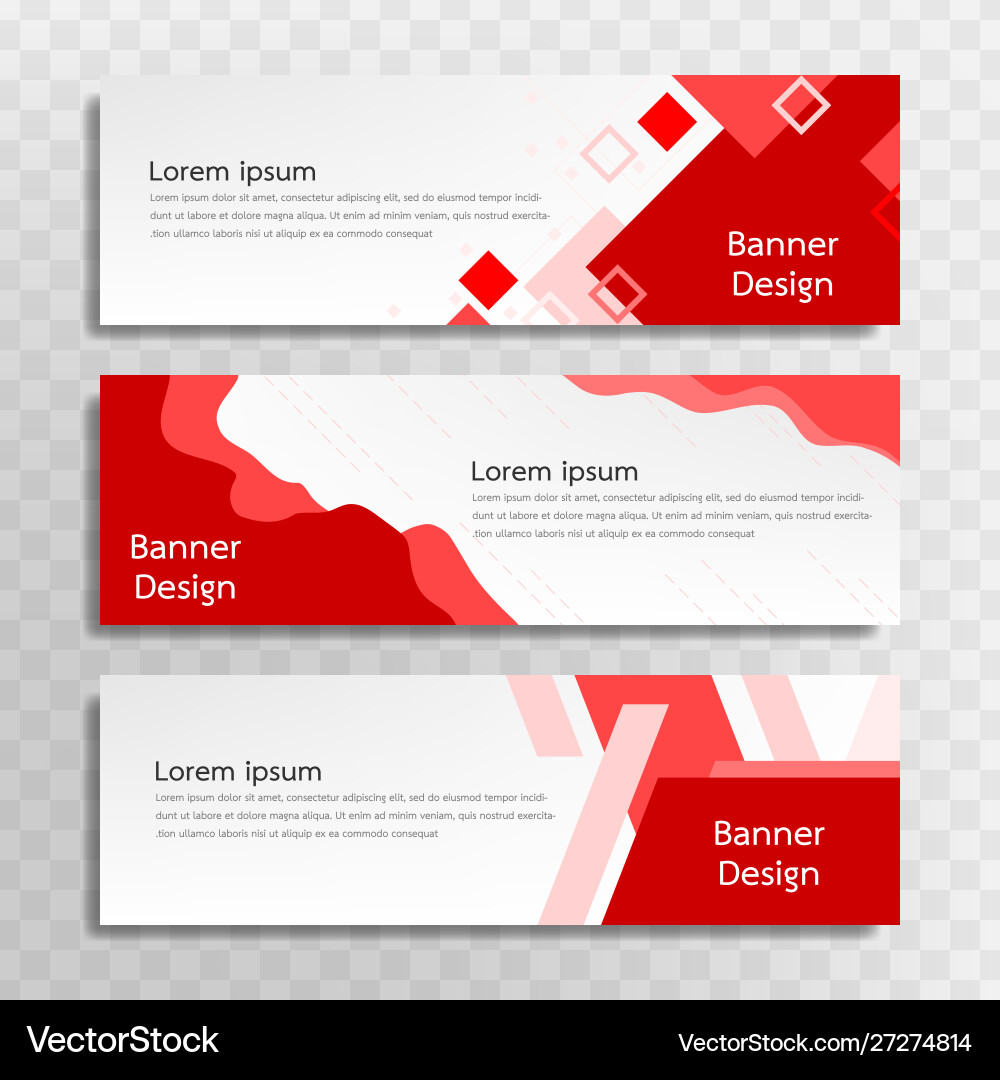 Modern Banner Templates - Set of Styles Vector Image