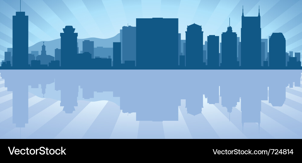 Nashville Skyline Reflection vector image