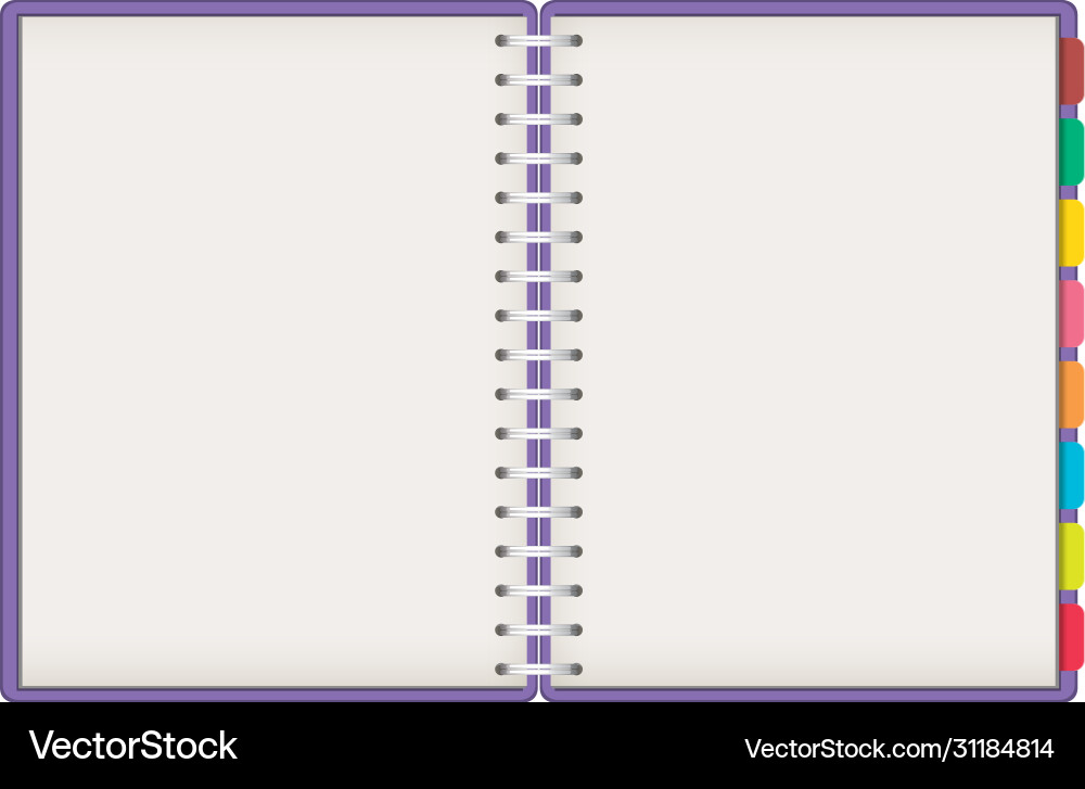 Open Notebook Page vector image