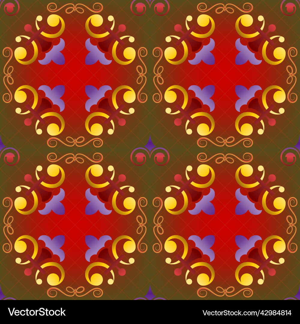 Seamless abstract colorful pattern of elements Vector Image