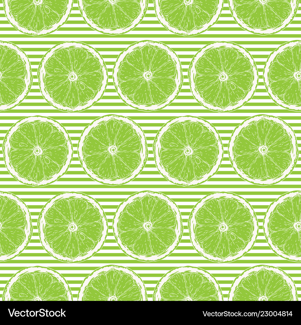 Seamless pattern with lime slices Seamless pattern with lime slices vector image