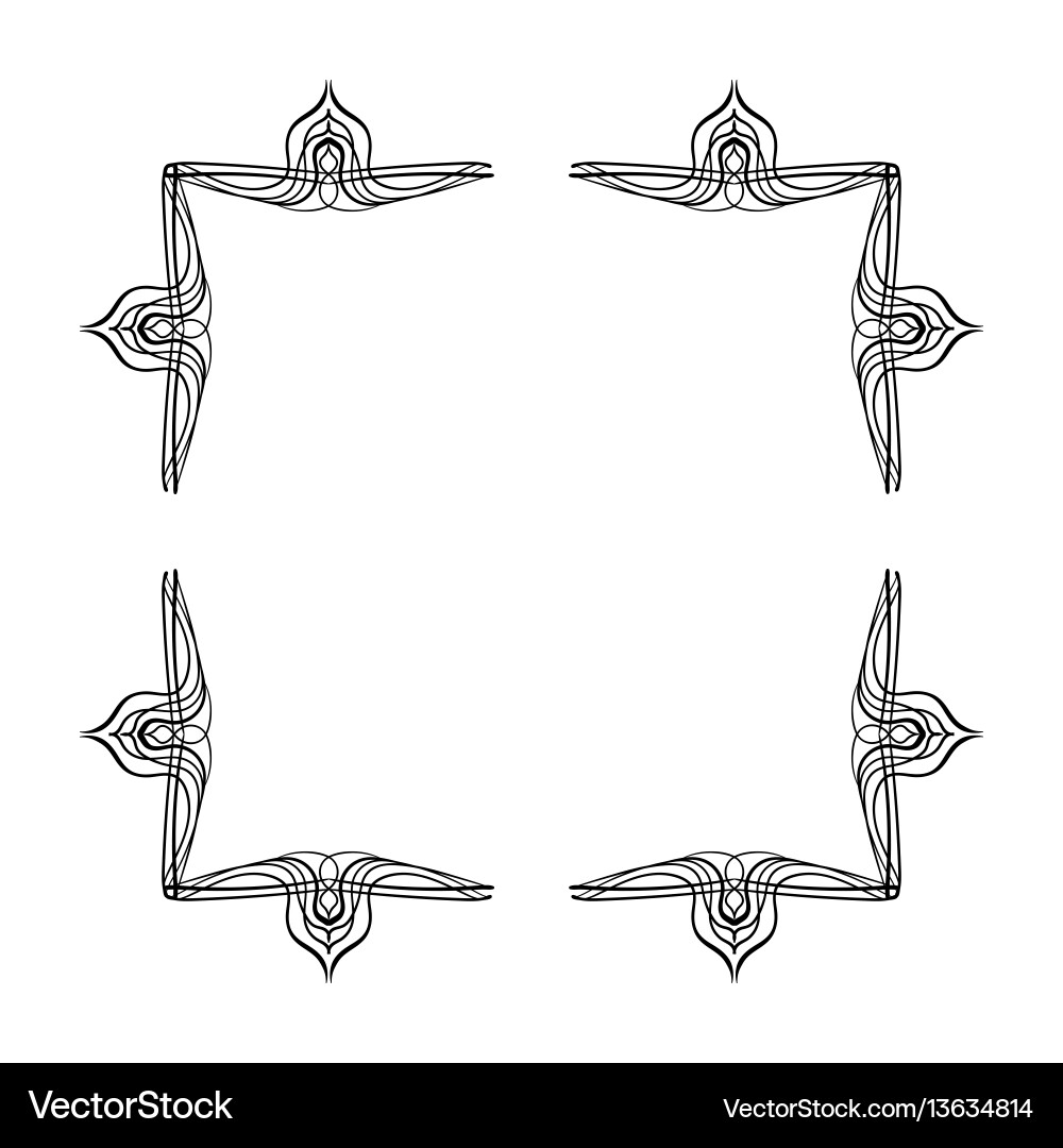 Simple and elegant square frame design template Simple and elegant square frame design template vector image