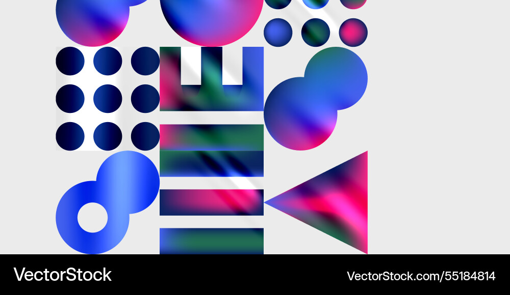 Triangles circles squares rectangles design Vector Image