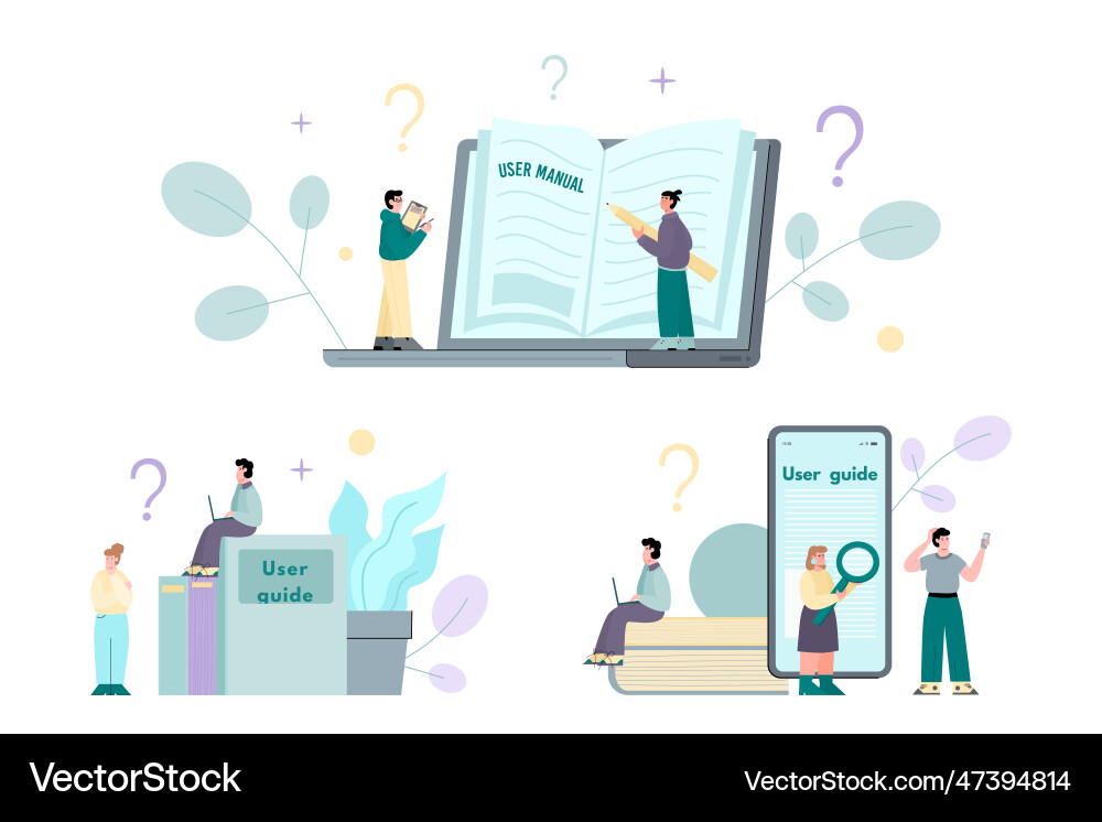 User guide manual or technical instruction set User guide manual or technical instruction set vector image