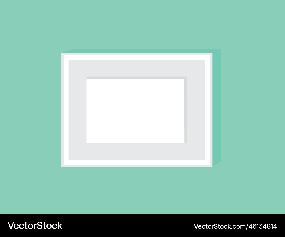 White realistic square empty picture frame White realistic square empty picture frame vector image
