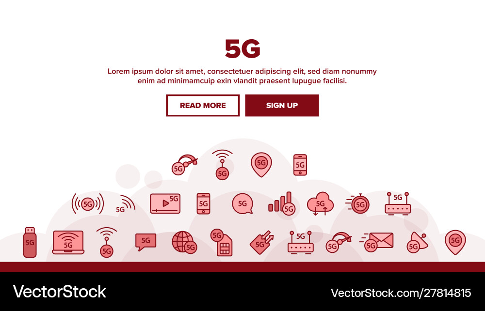 5g fast network connection to website 5g fast network connection to website vector image