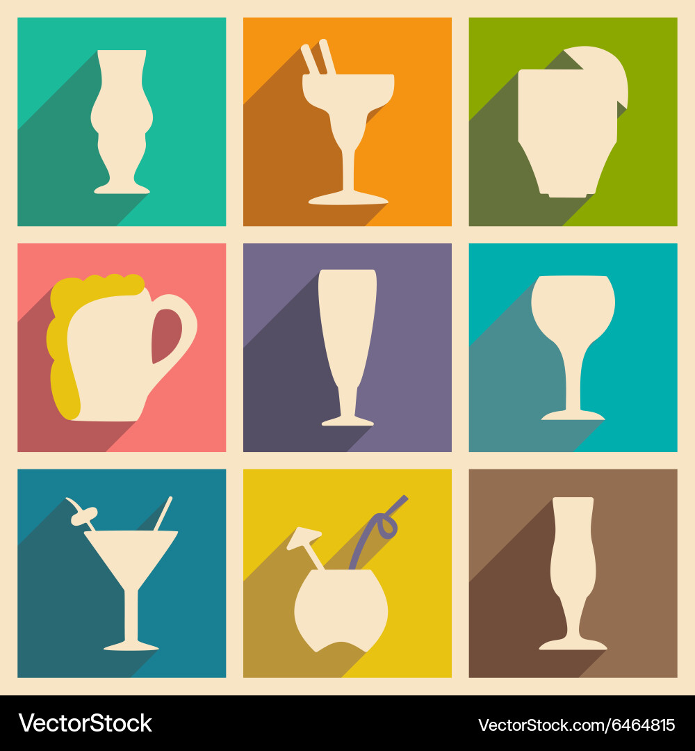 Flat with shadow concept and mobile application vector image