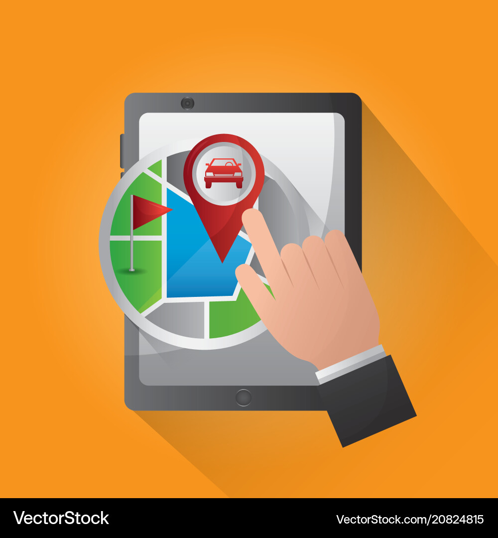 Gps navigation application Gps navigation application vector image