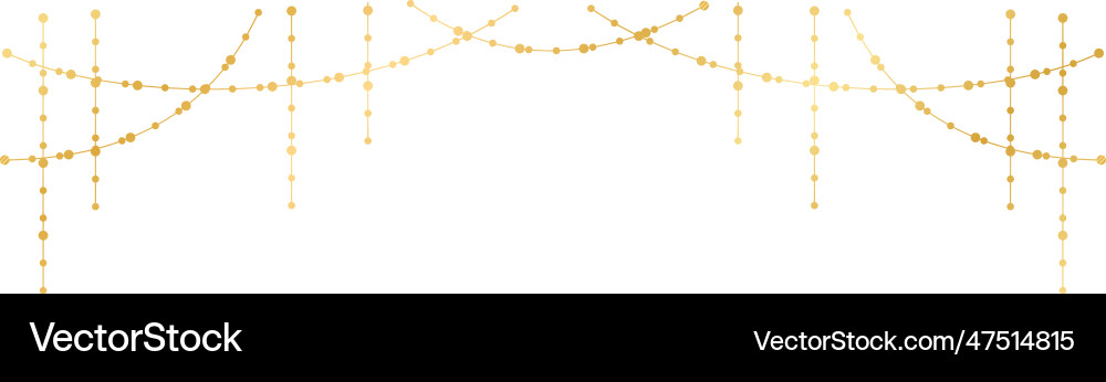 Horizontal border of abstract gold string light Horizontal border of abstract gold string light Vector Image