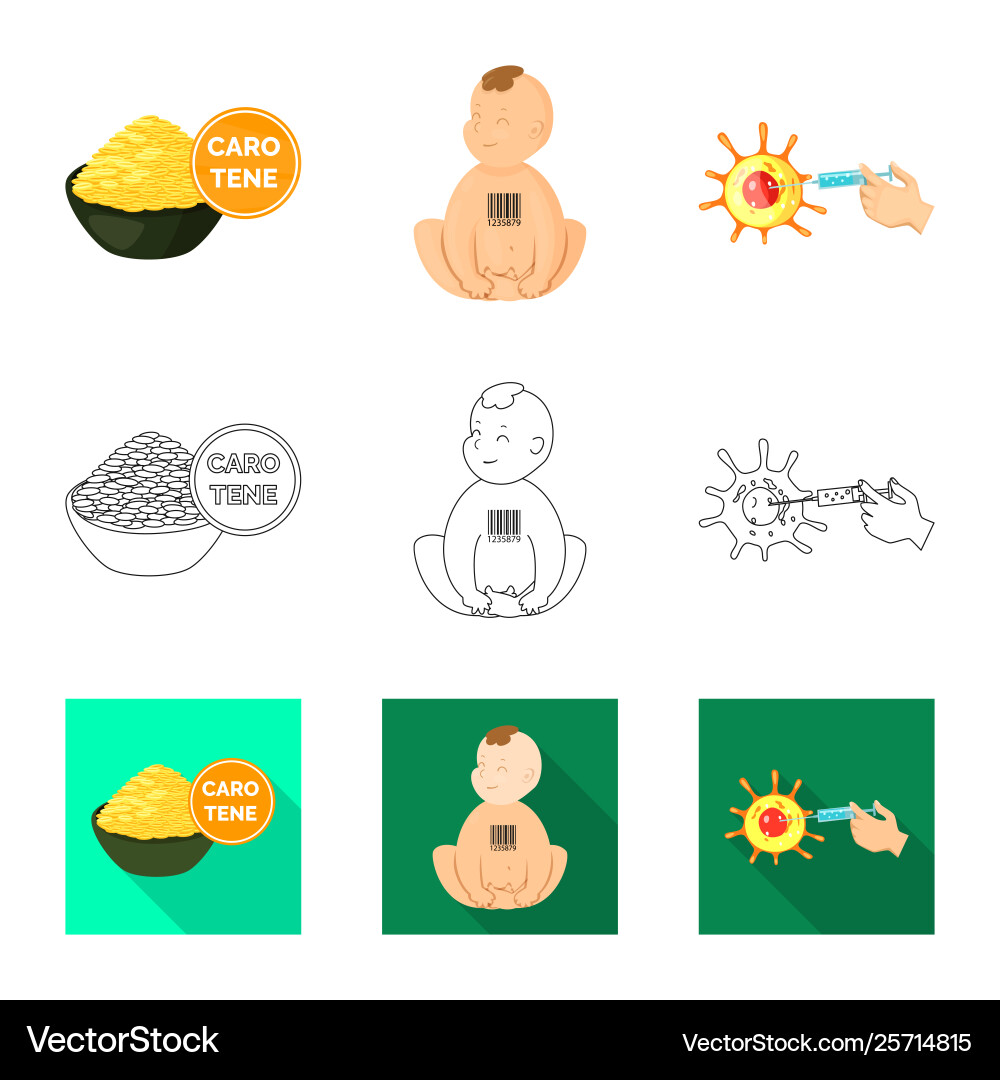 Isolated object test and synthetic icon set vector image