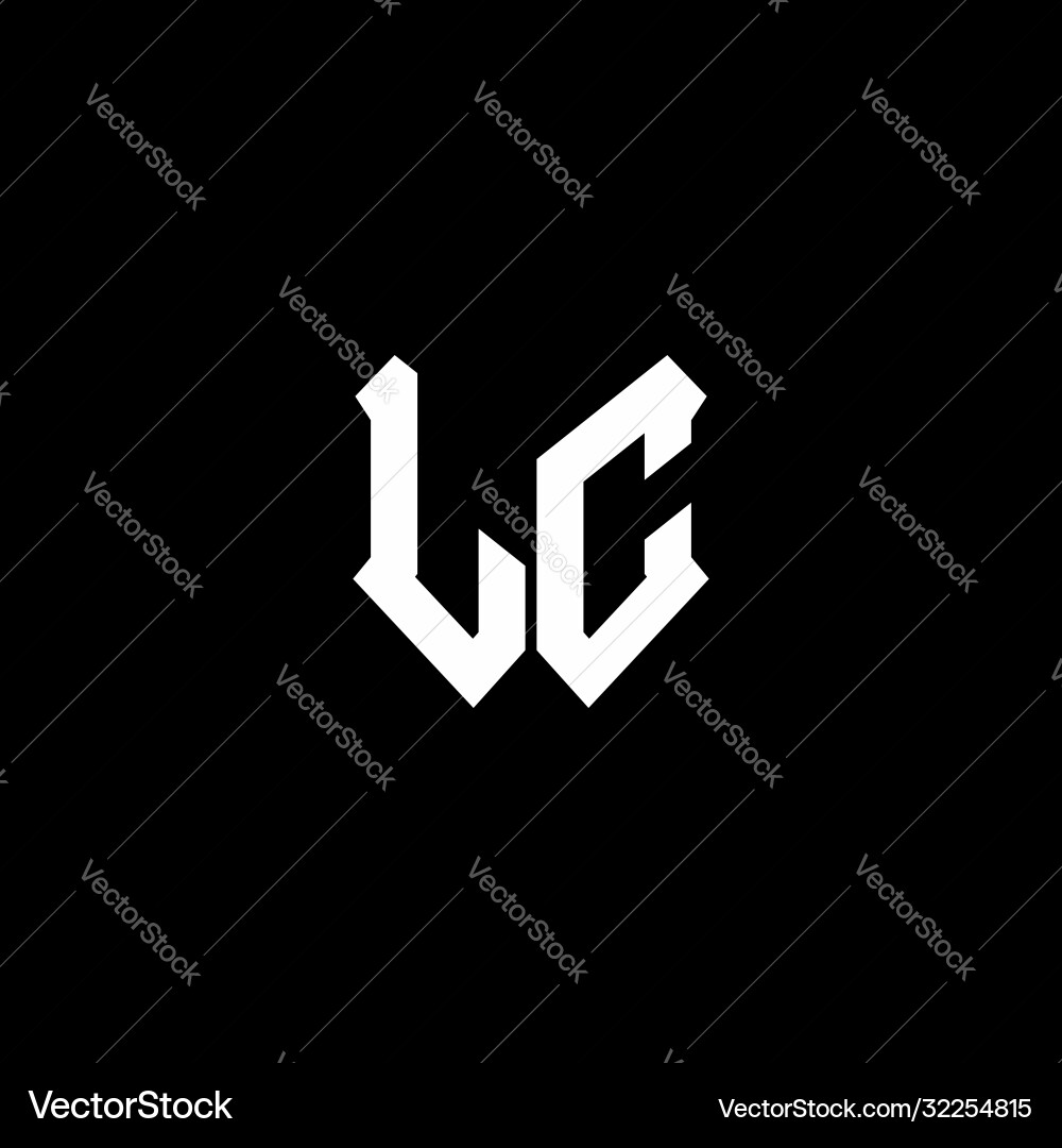 Lc logo monogram with shield shape design template Vector Image