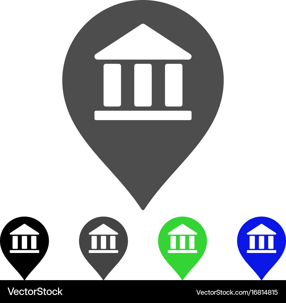 Library map marker flat icon Vector Image